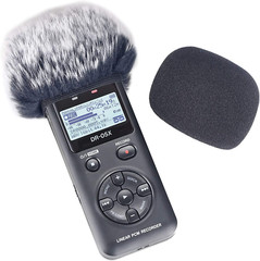 DR05X Windscreen Muff and Foam with Tascam DR-05X DR-05 Mic Recorders, DR05X …