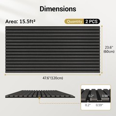 TONOR Wood Wall Panels for Interior Wall Decor, Wood Slat Acoustic Panels