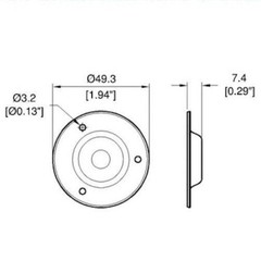 PENN ELCOM 1561BK Black Steel Recessed Cup / Dish for 1) 1/4″ Jack w/screws