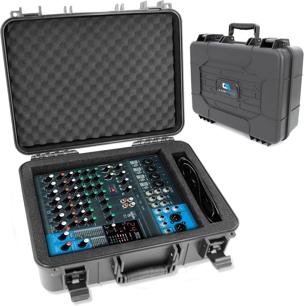 DJ Mixer Case Compatible with Yamaha MG10XU, MG10, MG06 – Hard Shell Audio Mixer