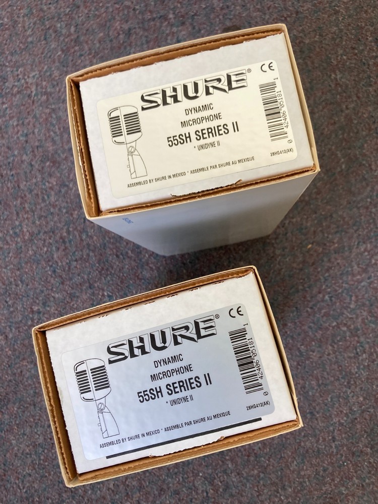 Shure 55SH Series II – Dynamic Microphone – New in Box (1 microphone, sold ea.)