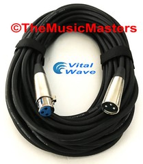 (2) Pack 30ft XLR Microphone Audio Cable M-F Mic Amp Powered Speaker Wire VWLTW