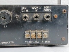 Amplifier Public Address TEI 49-108 AC/DC 50 Watts AC 117V, DC12V, With Bracket.