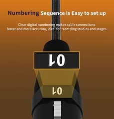Jamesin 4 Channel XLR Cables 6 Feet Male to Female Snake Cable with Digital L…