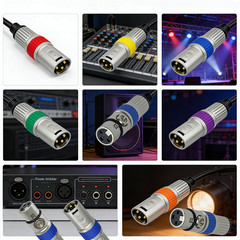 24Pack XLR 3pin Male Plug and Female Connector Fine Nickel plated with 24K Gold