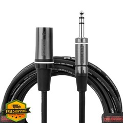 Cableworks 18in XLR Male to TRS Cable