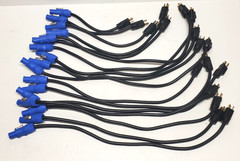 LOT of 17x – NAC3FCA PowerCon 14AWG Cable 12″-24″ long Replacement for Neutrik