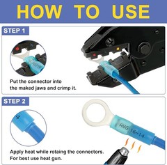 haisstronica 540PCS Marine Grade Heat Shrink Wire AWG16-14, Blue Ring