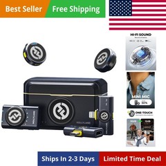 Lark M2 Wireless Microphone for iPhone/Camera/Android/PC, 48kHz/24-bit High F…