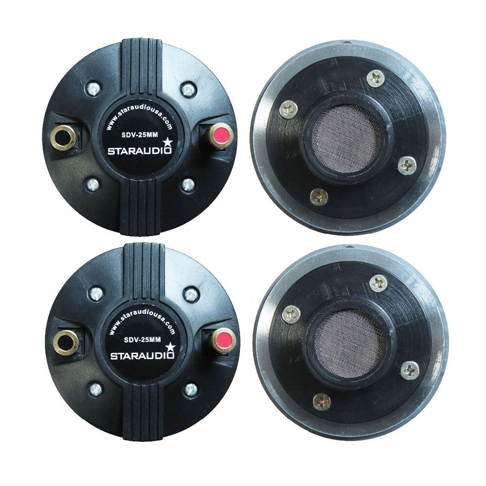 4-Pack 25MM Titanium Compression Drivers Speaker Screw-on Horn Driver Tweeters