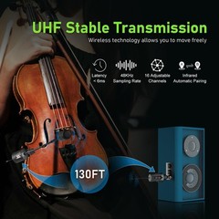 Wireless Violin Microphone System Wireless Transmitter and Receiver Clip-on Inst