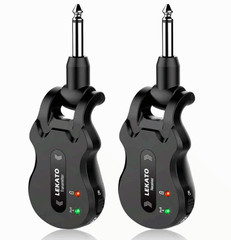 LEKATO 5.8GHz Wireless Guitar System Transmitter Receiver Rechargeable 4 Channel