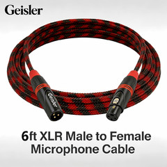 4x XLR Cable Male to Famale Audio Cable Nylon Braid Aux Cable Low Noise 6FT/1.8M