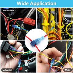120 Pcs T-Tap Wire Connectors, Quick Splice Terminals, Red, Blue, Yellow
