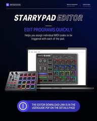 Donner DPD-16 STARRYPAD USB MIDI Keyboard Pad Beat Maker With Fader Drum Machine
