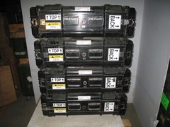 Rackmount 04U x24 Slide Out General Dynamics Composite Shock Rack Black Case