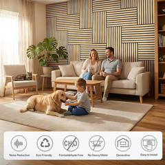 10 Pack Oak Wood Slat Acoustic Wall Panels – Soundproof & Stylish Decor