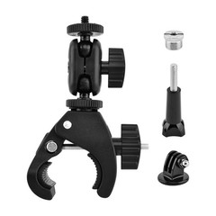 Mic Crab Clamp, Microphone Mount with Double Ball Head Adjustment 1/4″ to 5/8…