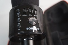Bonaok Wireless Bluetooth Karaoke Microphone, 3-in 1 potable Handheld black
