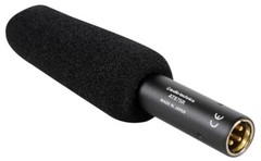 Audio Technica AT875R Short Shotgun Condenser Microphone + Studio Headphones