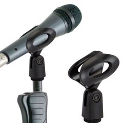 1-4x Black Universal Nut Adapter Microphone Clip Clamp Holder For Most Mic stand
