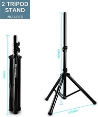 PRORECK MX15 PA System Mixer Bluetooth Powered Amp with Stands/Mic 15 inch 2500W