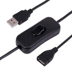 USB Cable with Switch, Yeebline 3-Pack USB Male to Female 3 Pack Black