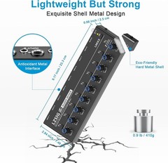 Audio Mixer, Stereo Line Mixer for Sub-Mixing, Ultra Low-Noise, 8-Channel, 1/…