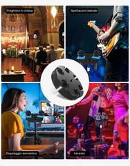 Multi Microphone Holder, Aluminum Multi Mic Holder Holds Up to 6 Mics, Wired and