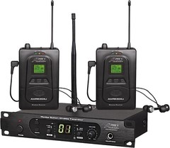 Audio2000’S AWM6305U UHF Wireless in-Ear Monitor System w/Two Receivers, New