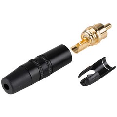 Rean NYS373-0 RCA Plug Black Shell