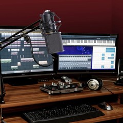 Microphone Shock Mount And Pop Filter For Condenser Mics At2020 At2035