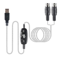 USB IN-OUT MIDI Interface Cable Converter to PC Music Keyboard Adapter Cord