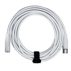 3-Pin XLR Male to Female Balanced Cable 20′ Feet White Color Mic Connector Cord