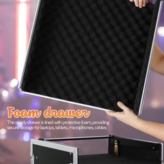 16 Space Pro Audio DJ Road Rack Case with Casters – 16U Pro Tour Grade Case HOT!