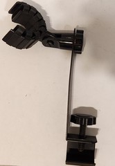 Black Clamp Mount Rotating Microphone Holder Metal Plastic 1-Tier