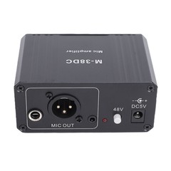 Microphone Preamp High Gain Adjustable For Professional Recording Black For