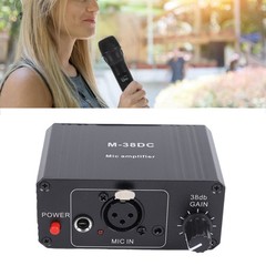 Microphone Preamp High Gain Adjustable For Professional Recording Black For