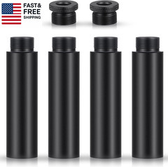 4 Pieces Mic Stand Extension Tube 5/8 Inch Microphone Extension Pipe Aluminium