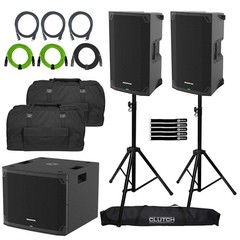 Mackie THUMP12v4 12″ Powered Speaker 2-Pack with THUMP15Sv4 Subwoofer