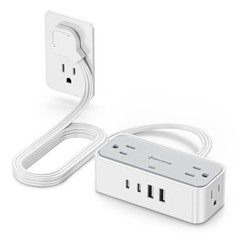 Surge Protector Power Strip, REALMADE 4 AC 4 UAB Power Strip, Flat Plug Outle…