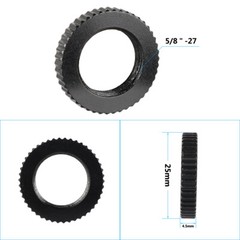 4x CAMVATE 5/8″-27 Dual Lock Nut for 5/8″ Cold Hot Shoe Adapter Screw Mic Mount