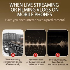 Mini Microphone AI Noise Cancelling Mic USB-C Plug&Play for Streaming/Vlog/Phone