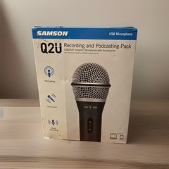 SAMSON Q2U USB+XLR Recording Podcast Dynamic Microphone+Audio With Accessories