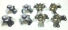 Eight (8) New Medium Long Leg Ball Corners – Chromed.