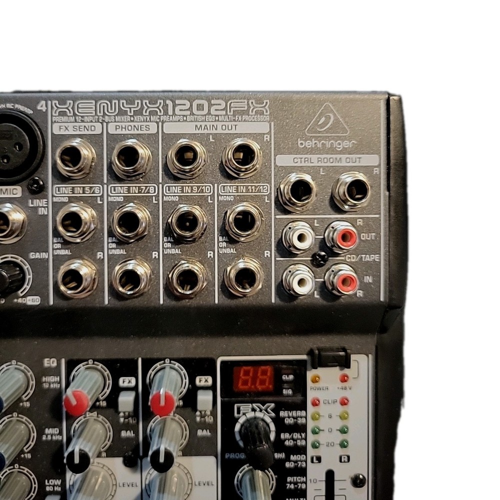 Behringer XENYX 1202FX 12 CH Mixer with Effects – Black/Gray