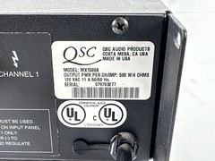 QSC MX-1500A Professional Power Amplifier Tested & Works