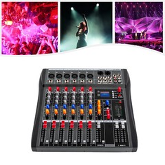 Pro 6 Channel Bluetooth Audio Mixing Console Music Recording Studio Sound Mixer