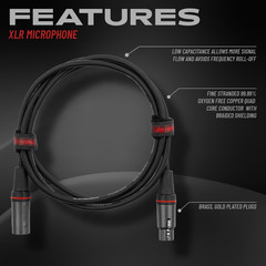 Cableworks Cases Headliner Series Premium 20 Foot XLR Microphone Cable, (GCWH-XL