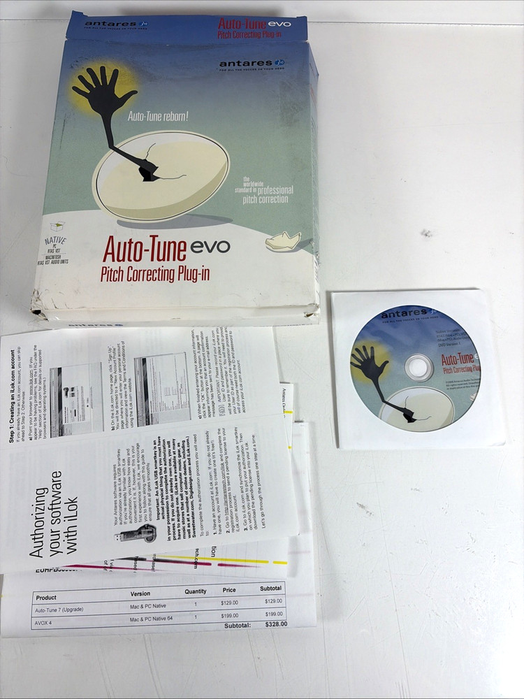 Antares Auto-Tune Evo Vocal Pitch Correcting Plug In Disc
